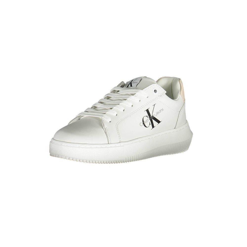 Calvin Klein Weißer Polyester Damen Sneaker
