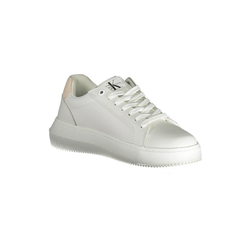 Calvin Klein Weißer Polyester Damen Sneaker