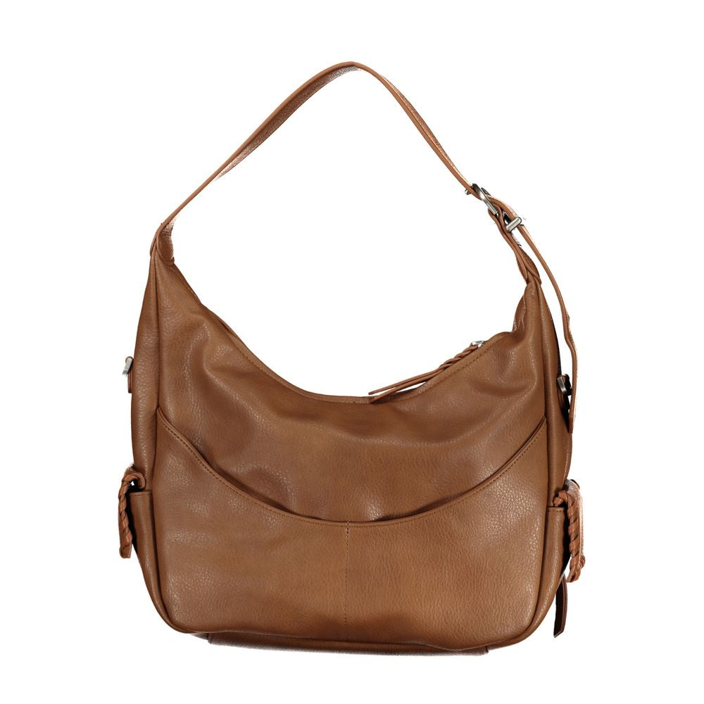 Desigual Braune Polyethylen-Handtasche