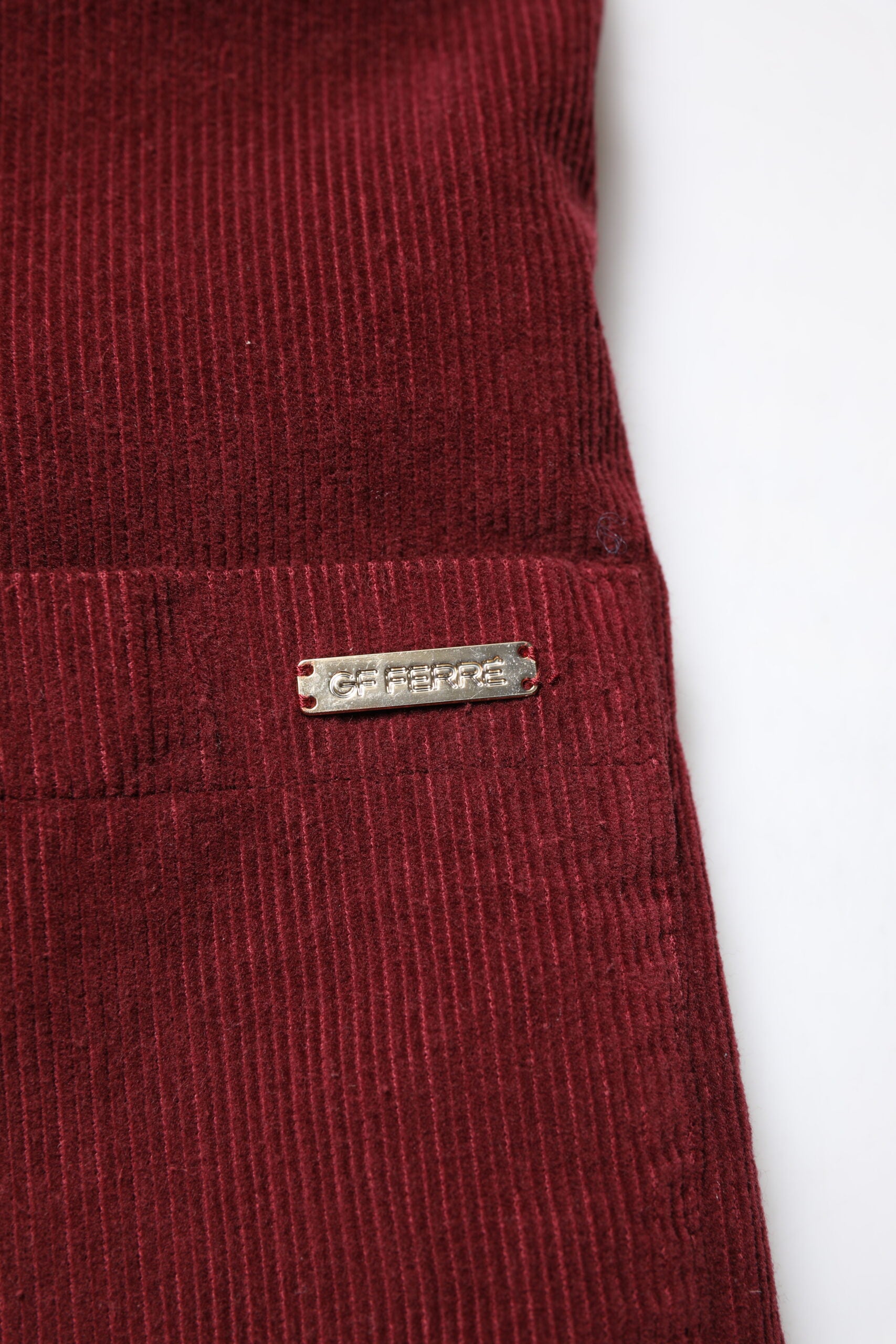 GF Ferre Maroon Cord Regular Fit Männer Mantel Blazer Jacke