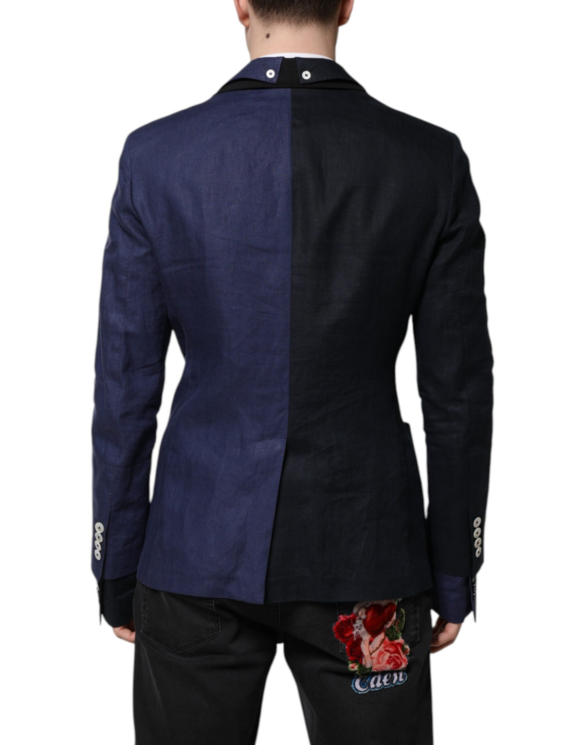 Dolce & Gabbana Donkerblauwe Double Breasted Pakjas Blazer