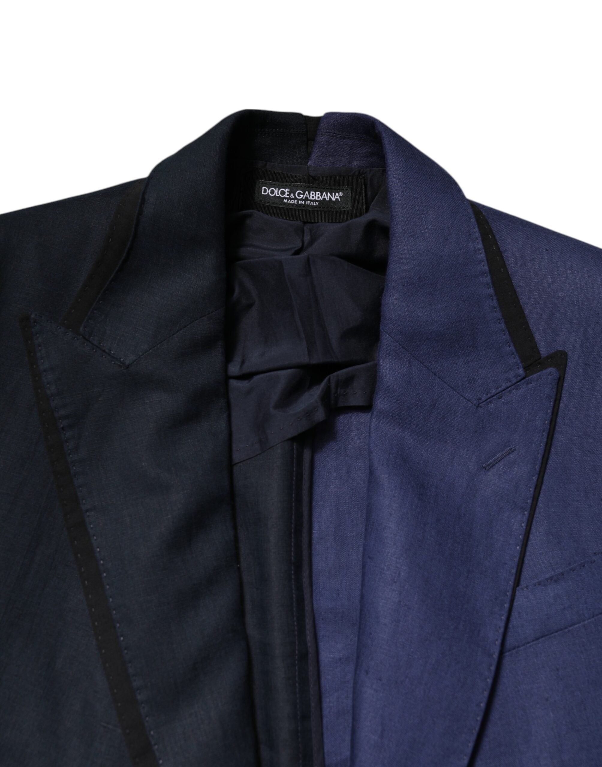 Dolce & Gabbana Marineblauer doppelreihiger Anzugmantel Blazer
