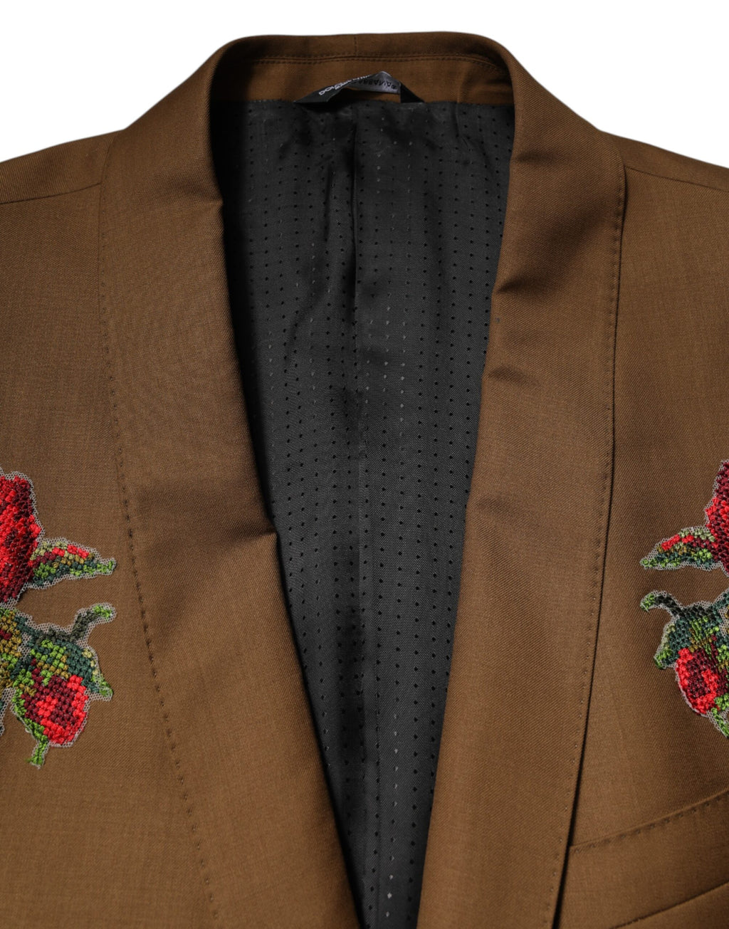 Dolce & Gabbana Brauner MARTINI Einreihiger Mantel Blazer