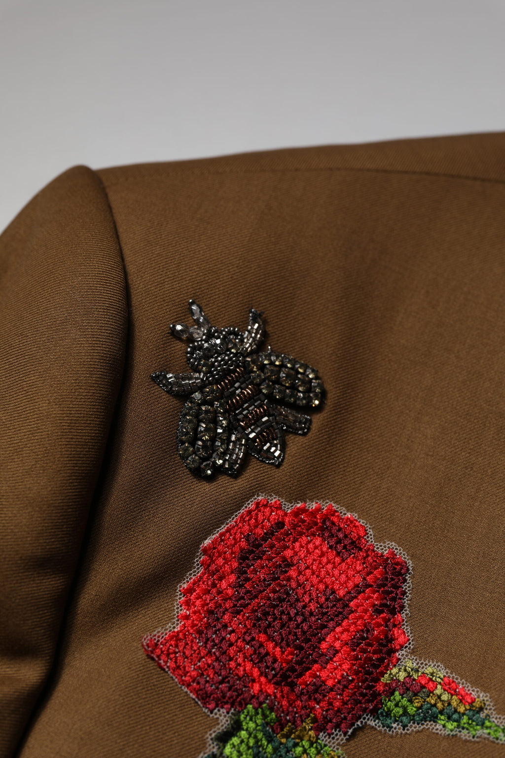 Dolce & Gabbana Brauner MARTINI Einreihiger Mantel Blazer