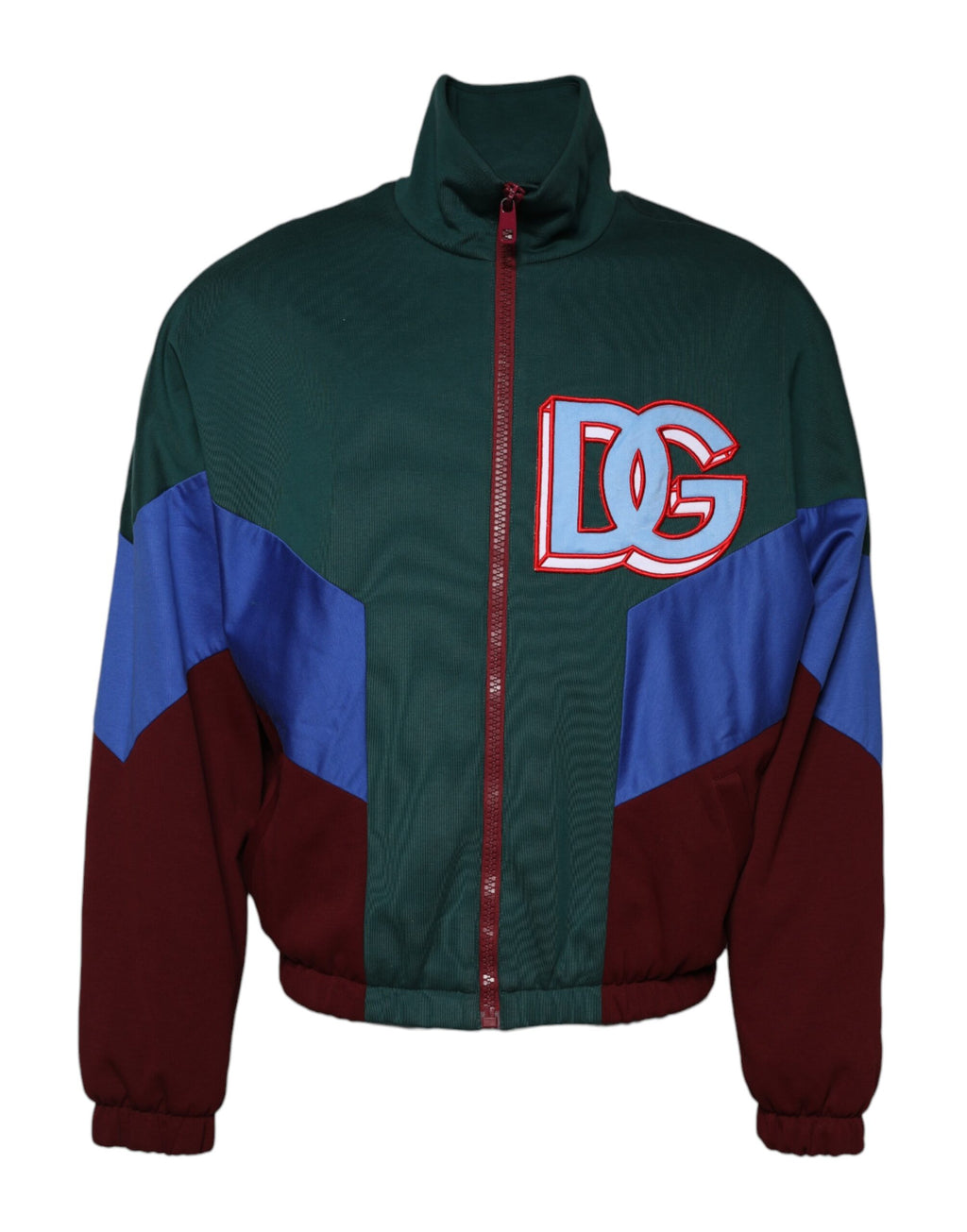 Dolce & Gabbana Multicolor Baumwolle Logo Full Zip Jacke