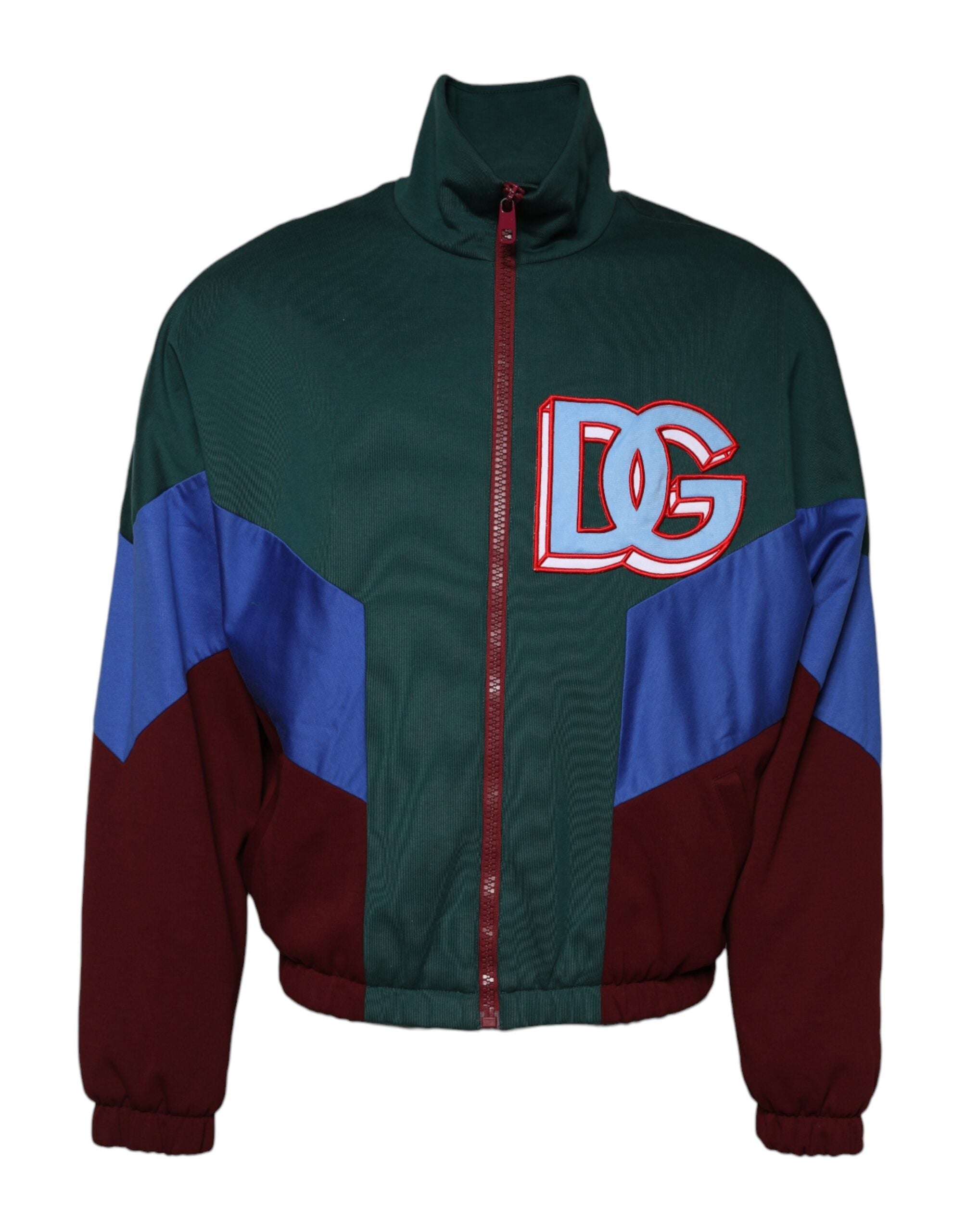 Dolce & Gabbana Multicolor Baumwolle Logo Full Zip Jacke