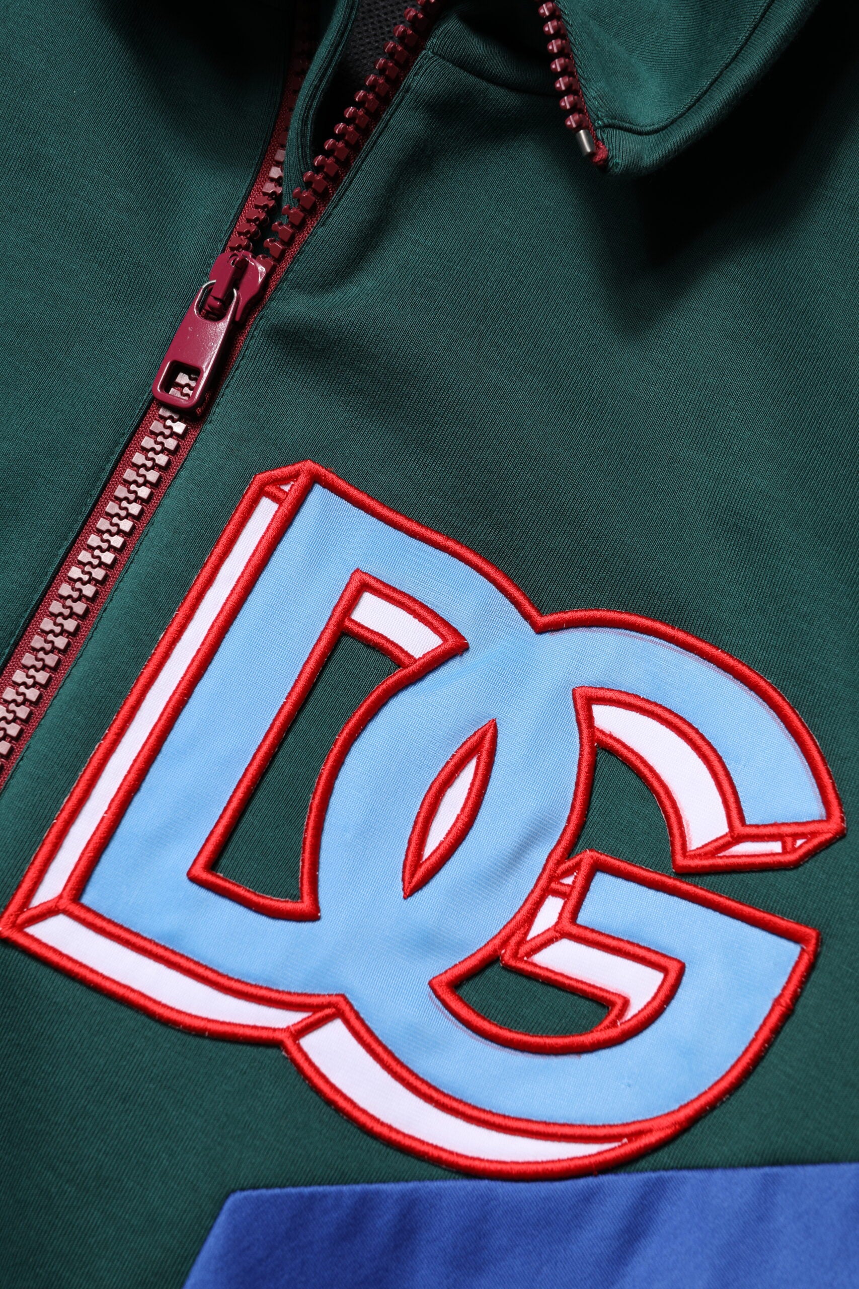Dolce & Gabbana Multicolor Baumwolle Logo Full Zip Jacke