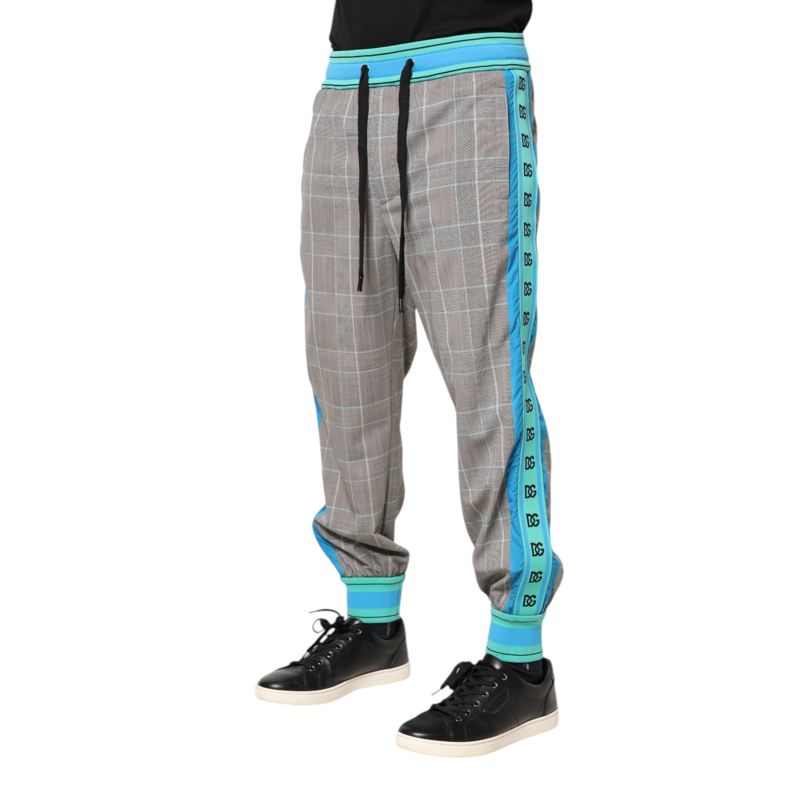 Dolce & Gabbana Multicolor Baumwolle Männer Jogger Sweatpants Hosen