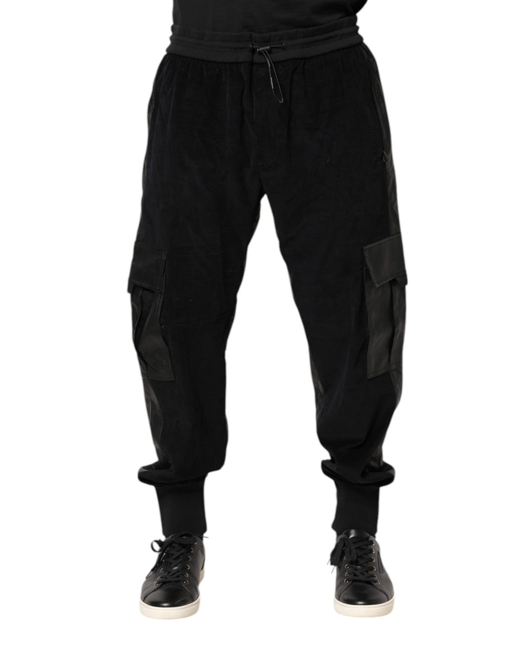 Dolce & Gabbana Schwarze Cargo-Jogger-Sweatpants aus Baumwolle