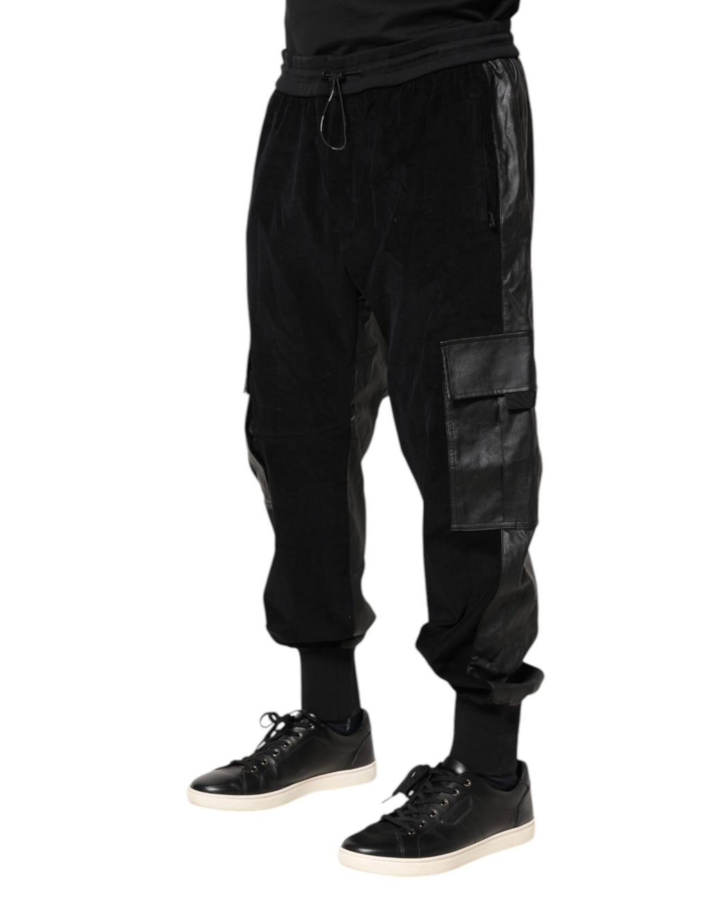 Dolce & Gabbana Schwarze Cargo-Jogger-Sweatpants aus Baumwolle