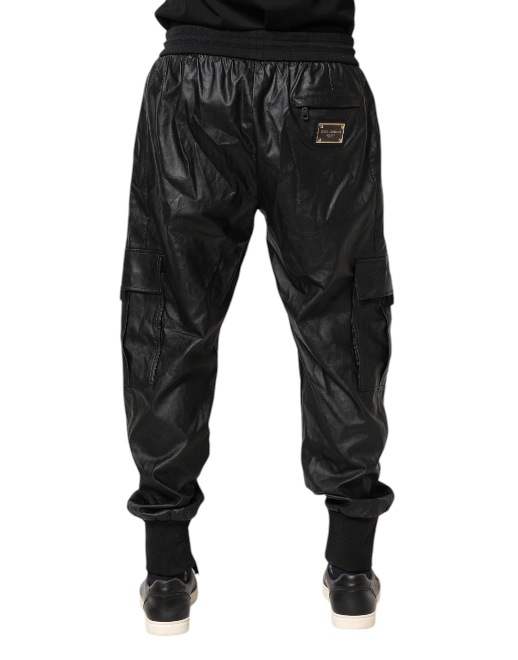 Dolce & Gabbana Schwarze Cargo-Jogger-Sweatpants aus Baumwolle