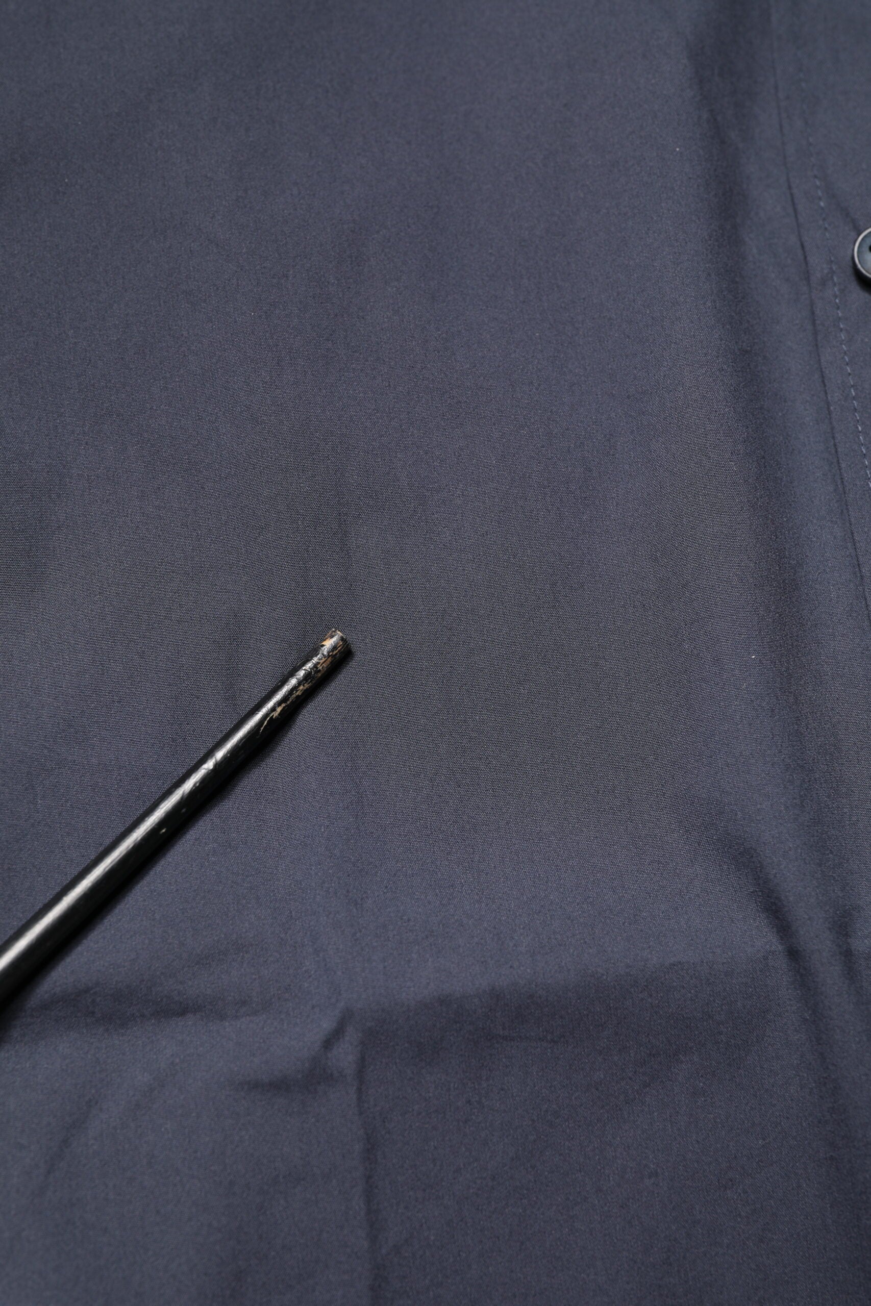 Dolce & Gabbana Dunkelblaues GOLD-Baumwollkleid Formales Hemd