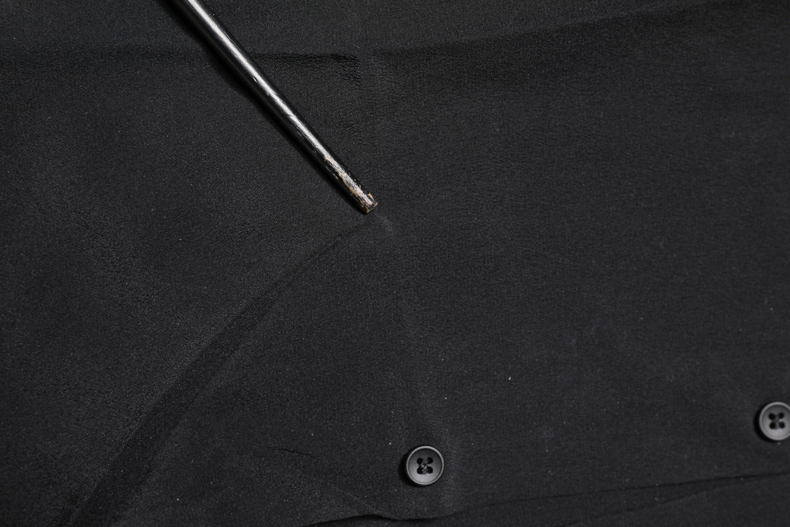 Dolce & Gabbana Schwarzes Seidenhemd GOLD mit langen Ärmeln