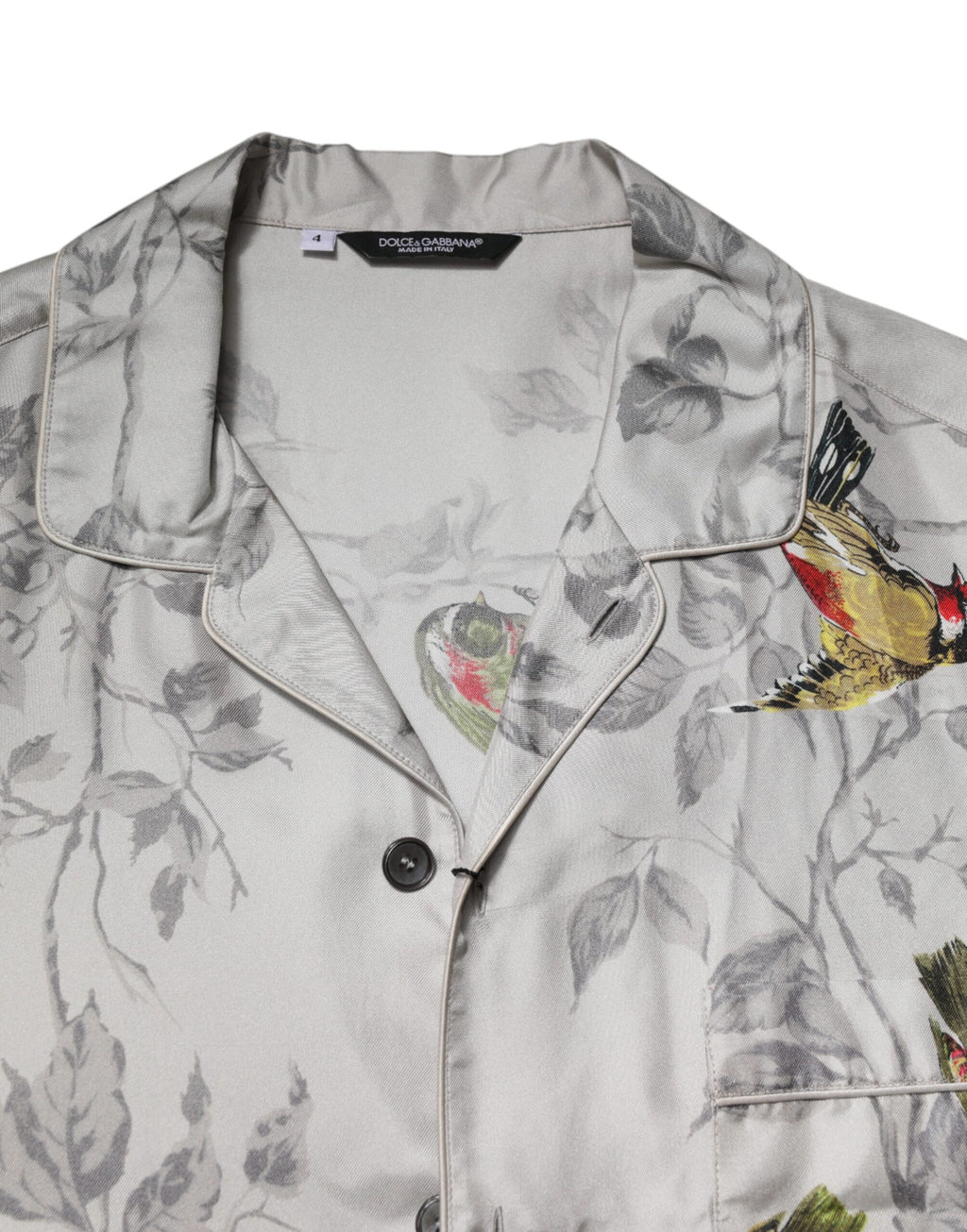 Dolce & Gabbana Multicolor Seide bedrucktes Button Down Hemd