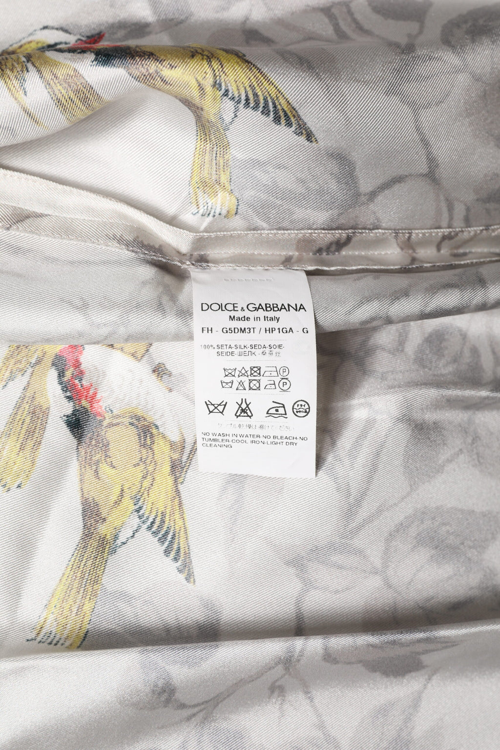 Dolce & Gabbana Multicolor Seide bedrucktes Button Down Hemd