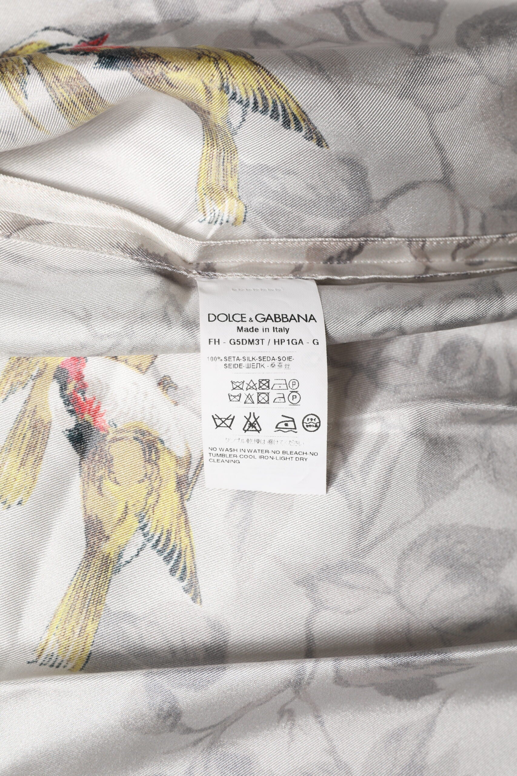 Dolce & Gabbana Multicolor Seide bedrucktes Button Down Hemd