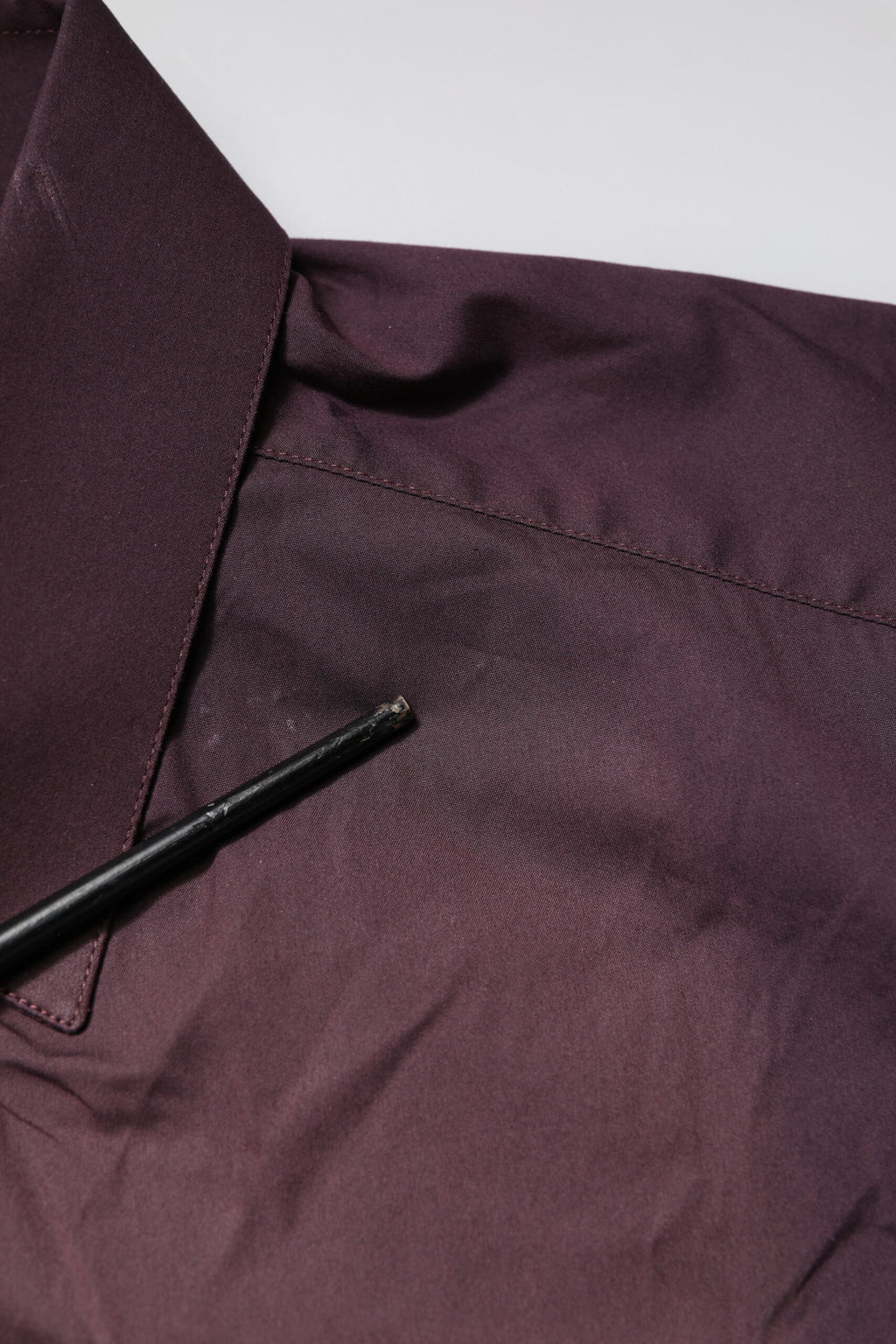 Dolce & Gabbana Burgunderfarbenes Hemd aus Baumwolle GOLD mit langen Ärmeln