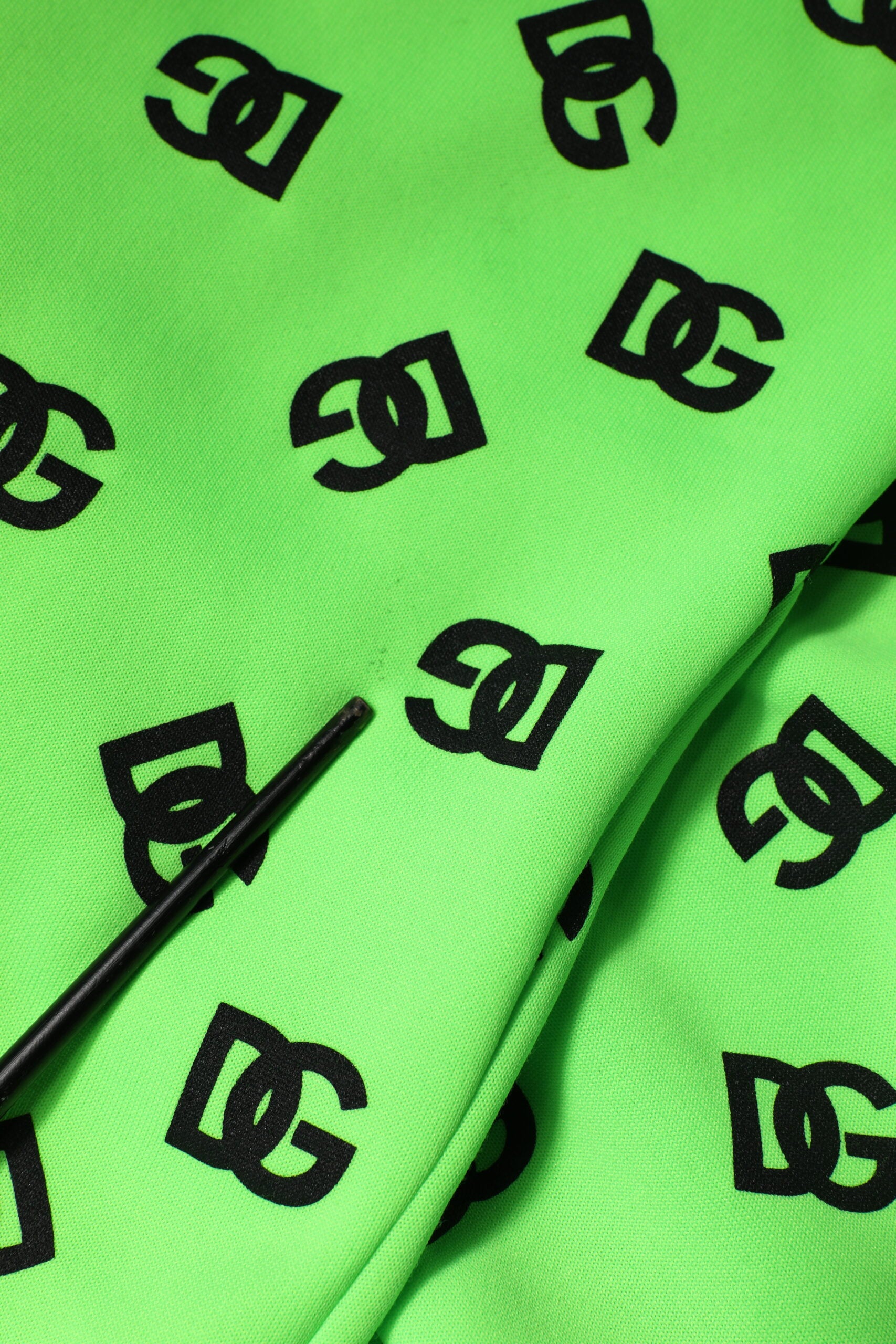 Dolce & Gabbana Grüner Polyester DGLogo Print Kapuzenpullover