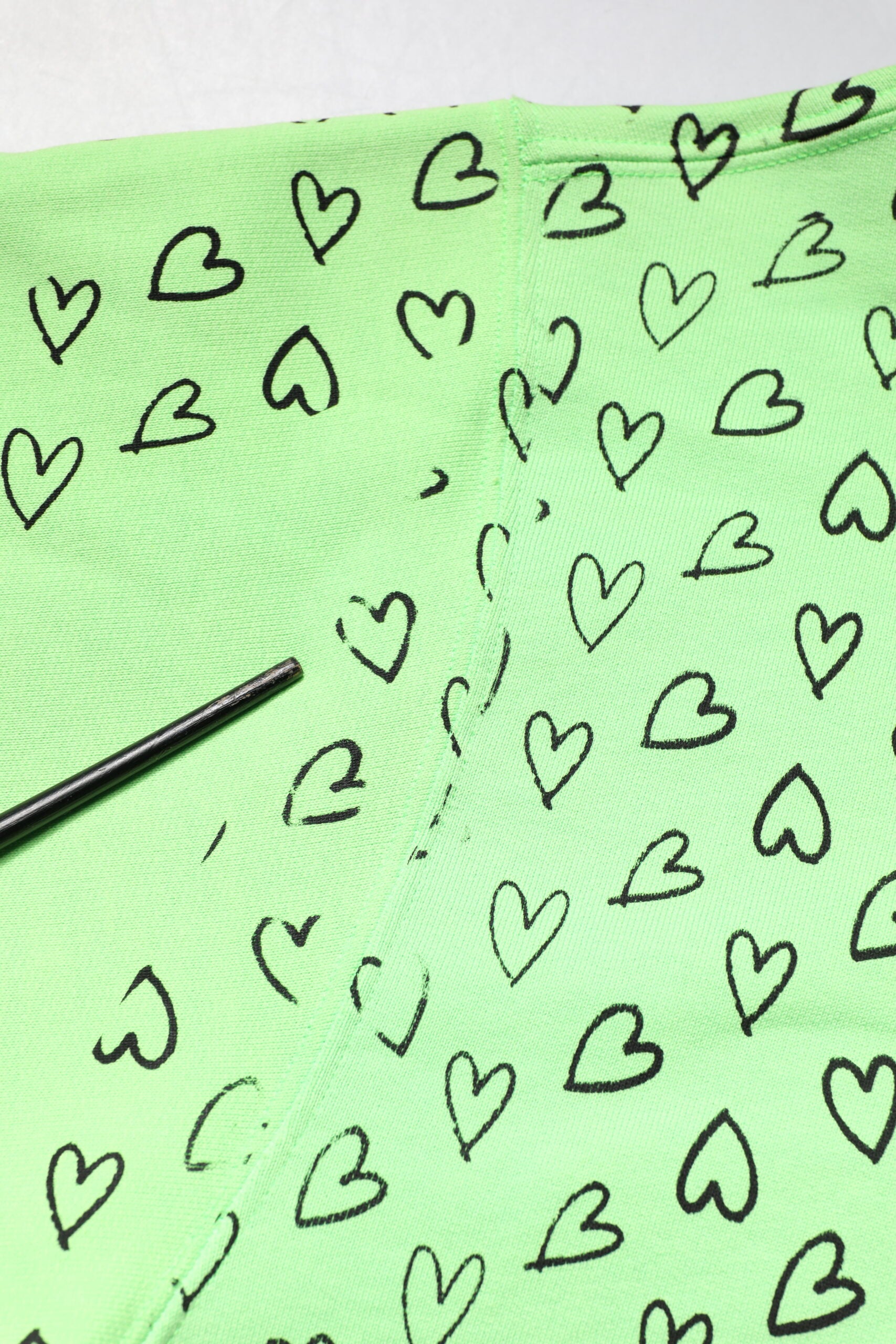 Dolce & Gabbana Grüner Kapuzenpullover mit Herz-Logo aus Baumwolle