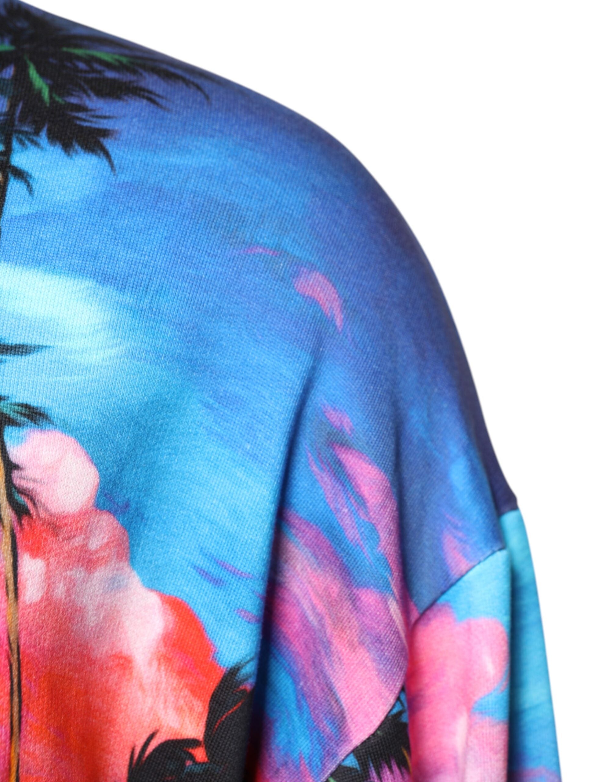 Dolce & Gabbana Multicolor Print Sweatshirt mit Kapuze Pullover