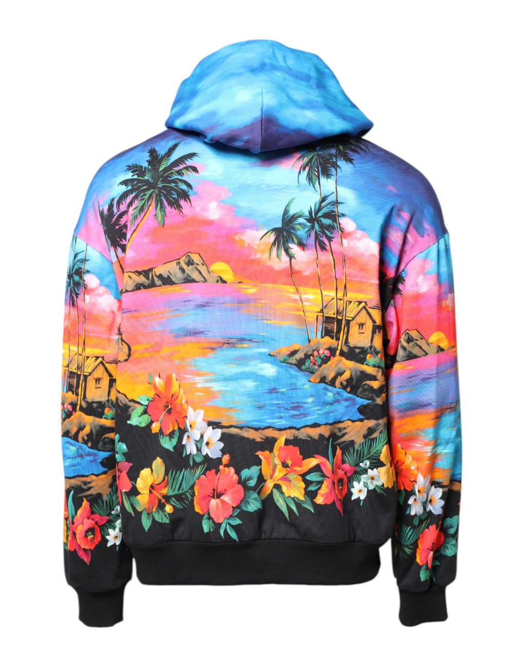 Dolce & Gabbana Multicolor Print Sweatshirt mit Kapuze Pullover
