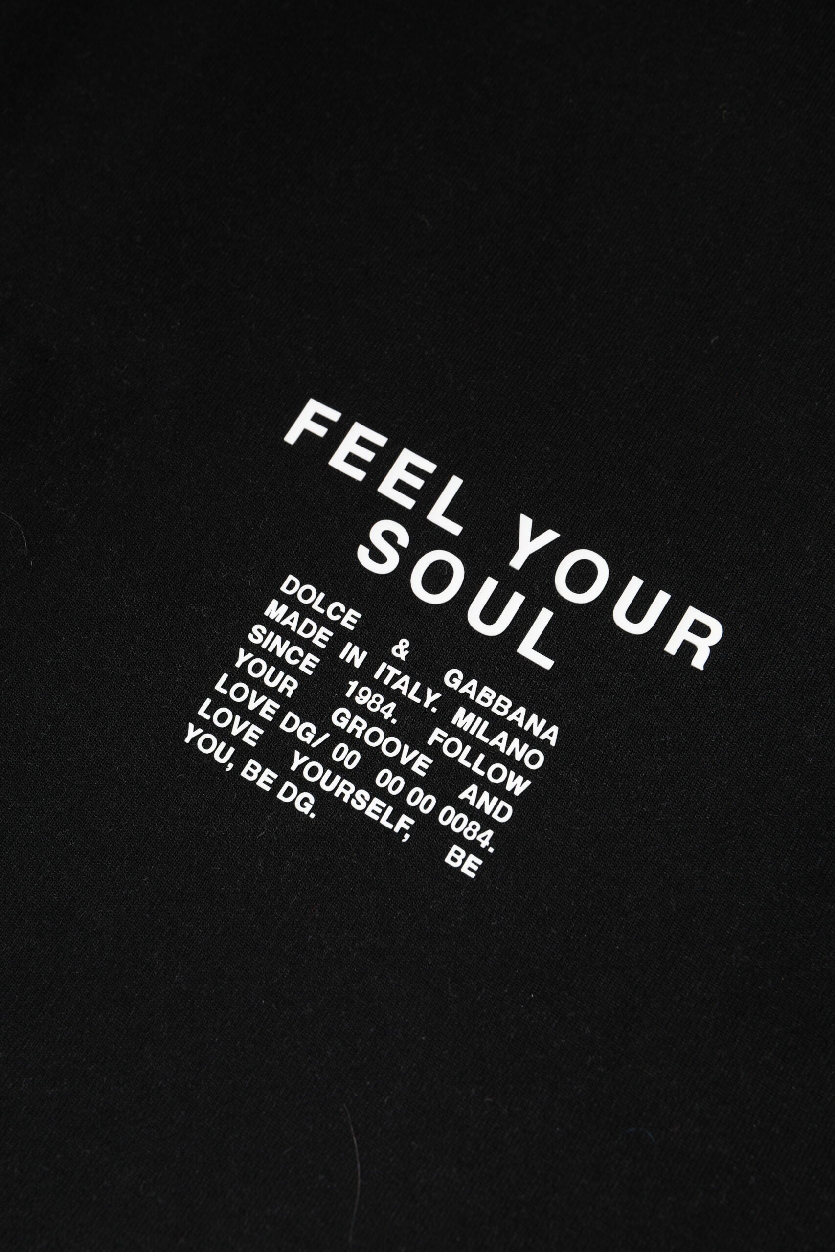 Dolce & Gabbana Schwarzer Logo-Strickpullover aus Baumwolle