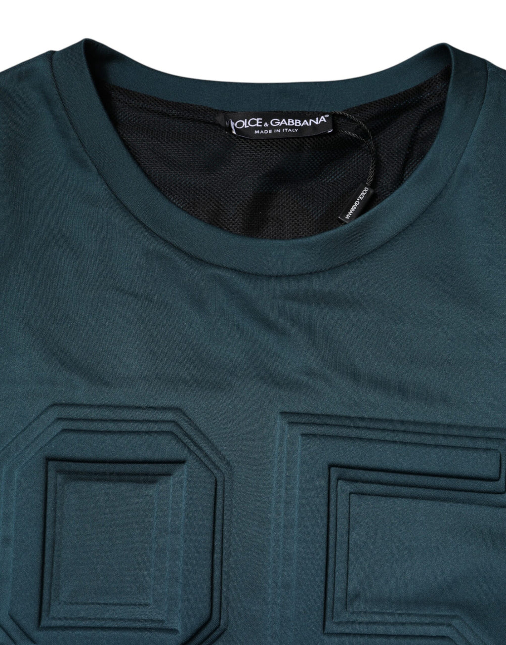 Dolce & Gabbana Pullover mit geprägtem Logo in Dunkelgrün