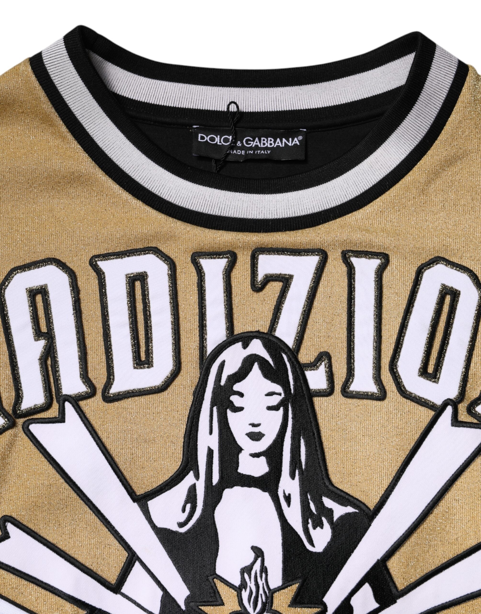 Dolce & Gabbana Multicolor Baumwolle Rundhals Pullover