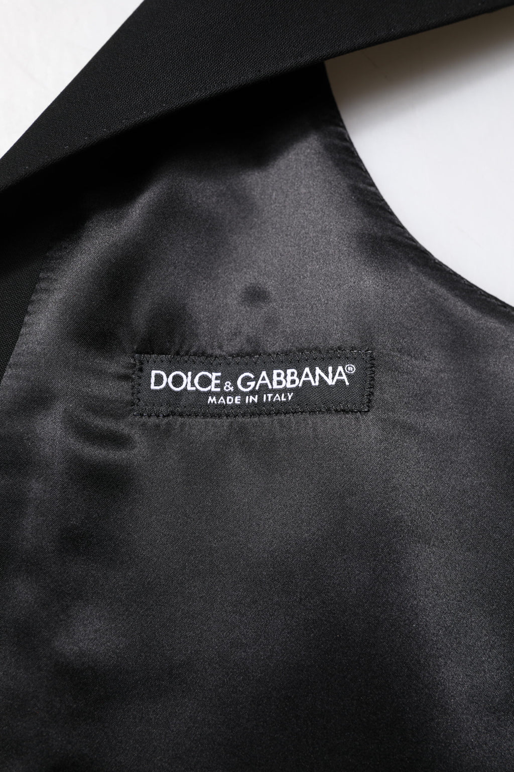 Dolce & Gabbana Schwarze Wollweste Kleid Formelle Weste