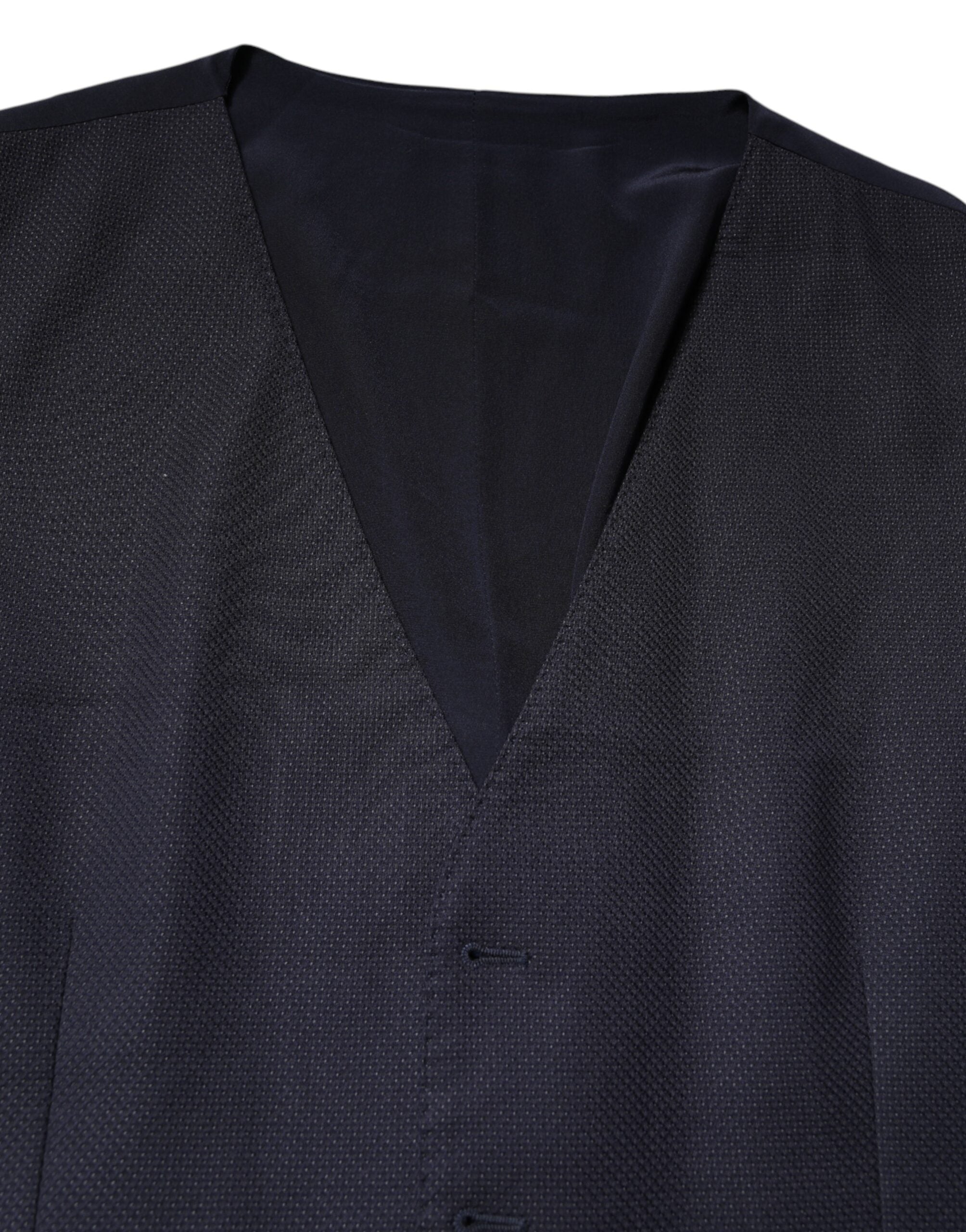 Dolce & Gabbana Schwarze Wollweste Kleid Formelle Weste