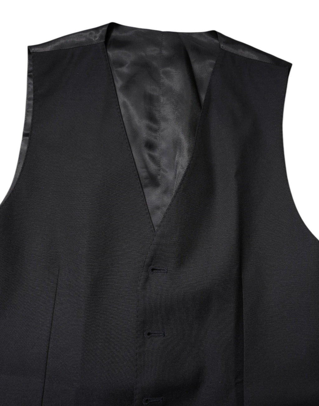 Dolce & Gabbana Schwarze Wollweste Kleid Formelle Weste