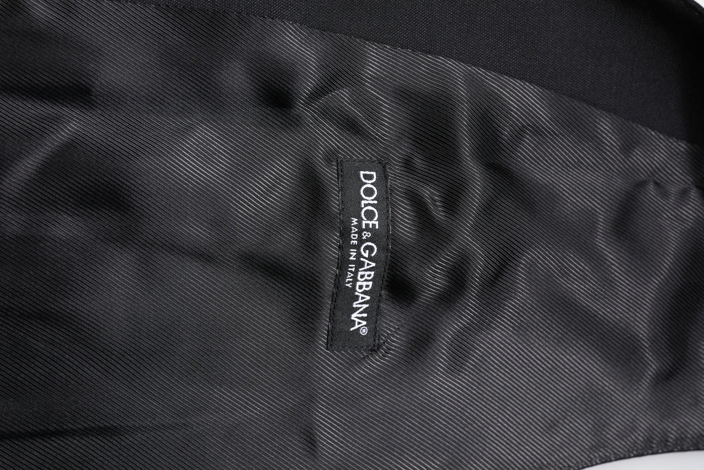 Dolce & Gabbana Schwarze Wollweste Kleid Formelle Weste