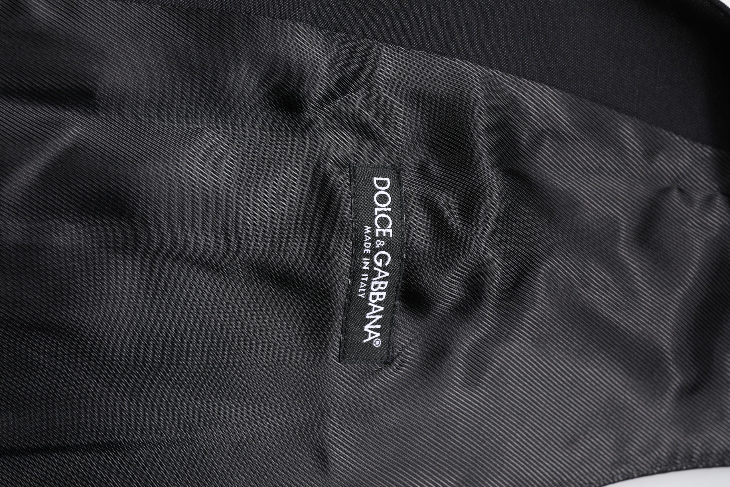 Dolce & Gabbana Schwarze Wollweste Kleid Formelle Weste