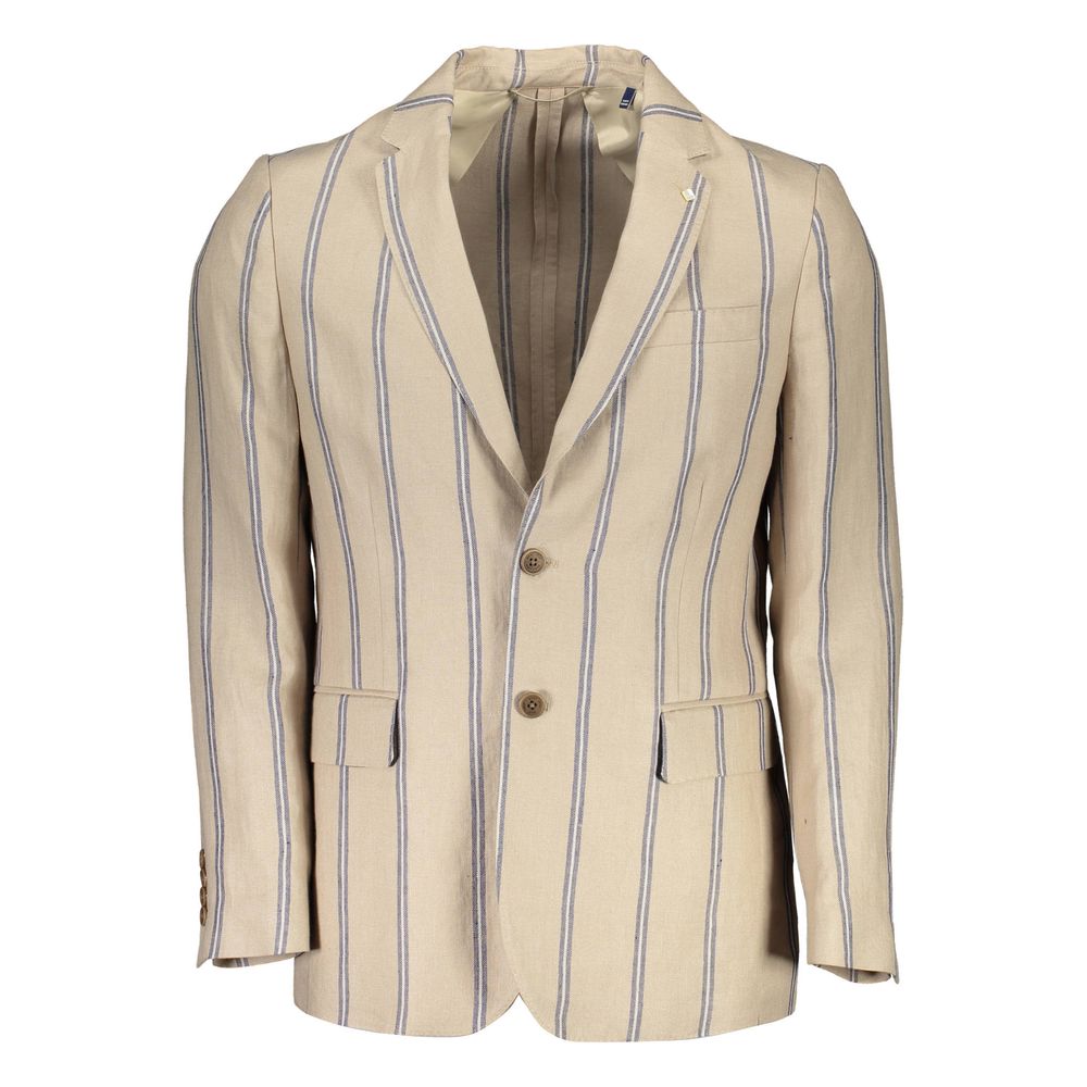 Gant Beige Leinen Herren Jacke