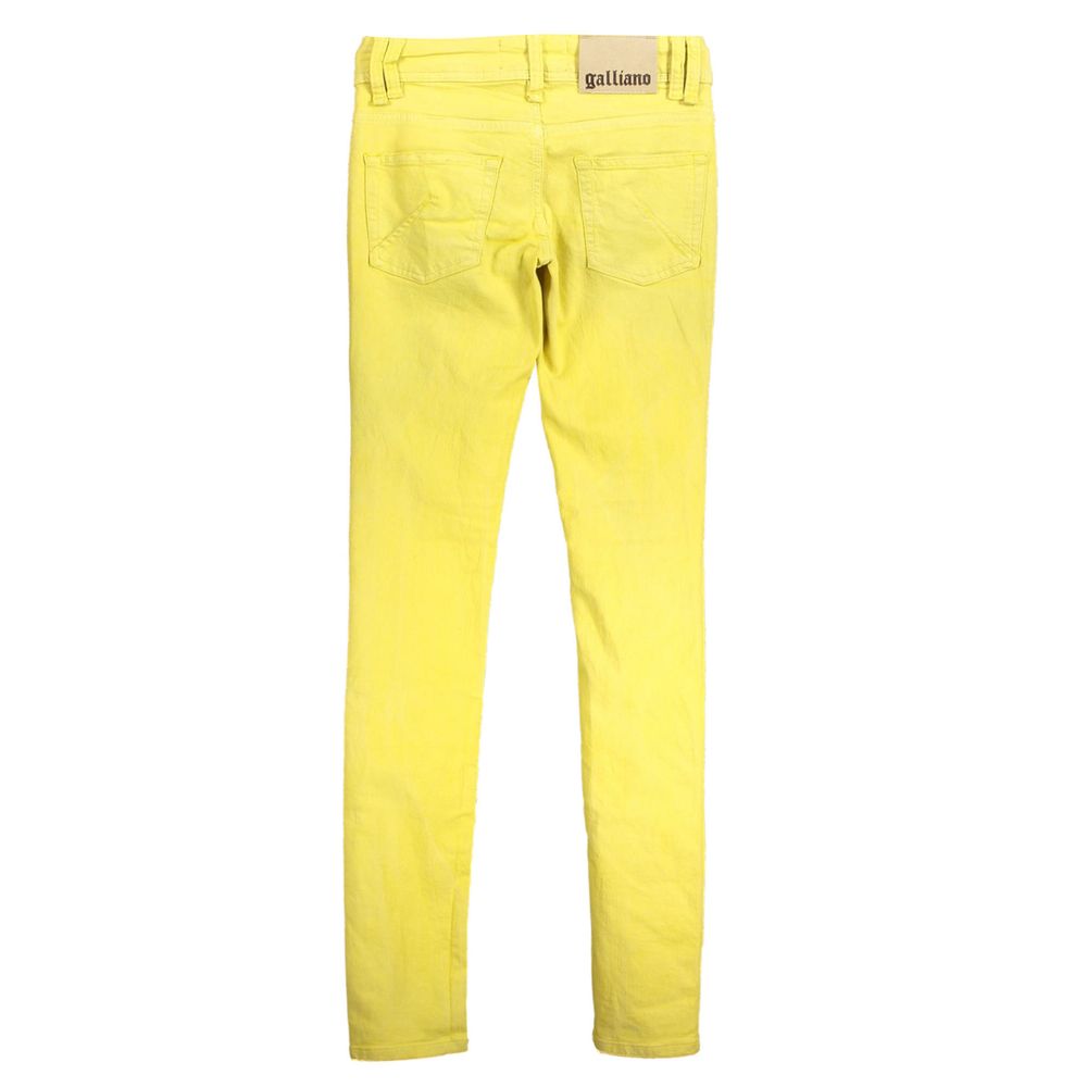 John Galliano Gelbe Baumwolljeans &amp