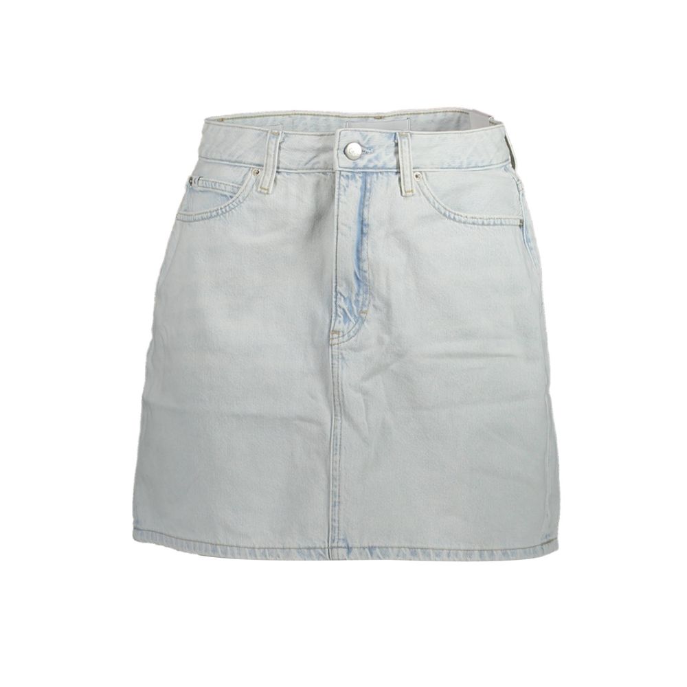 Calvin Klein Hellblauer Baumwollrock für Frauen