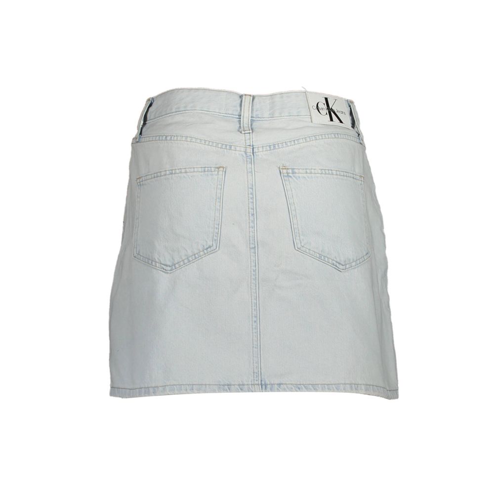 Calvin Klein Hellblauer Baumwollrock für Frauen