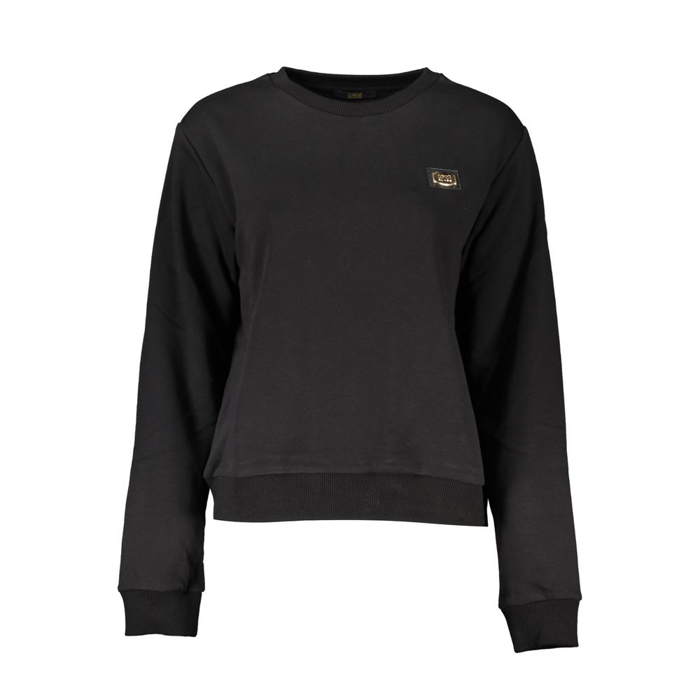 Cavalli Class Schwarzer Baumwollpullover für Frauen
