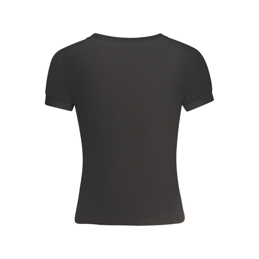 Guess Jeans Schwarzes Polyester T-Shirt für Frauen
