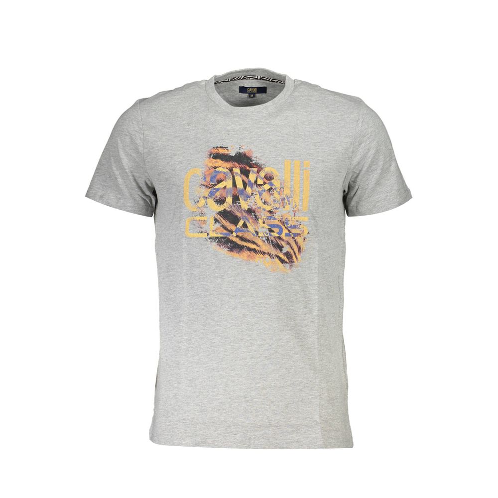 Cavalli Class Braunes Baumwoll-T-Shirt für Männer