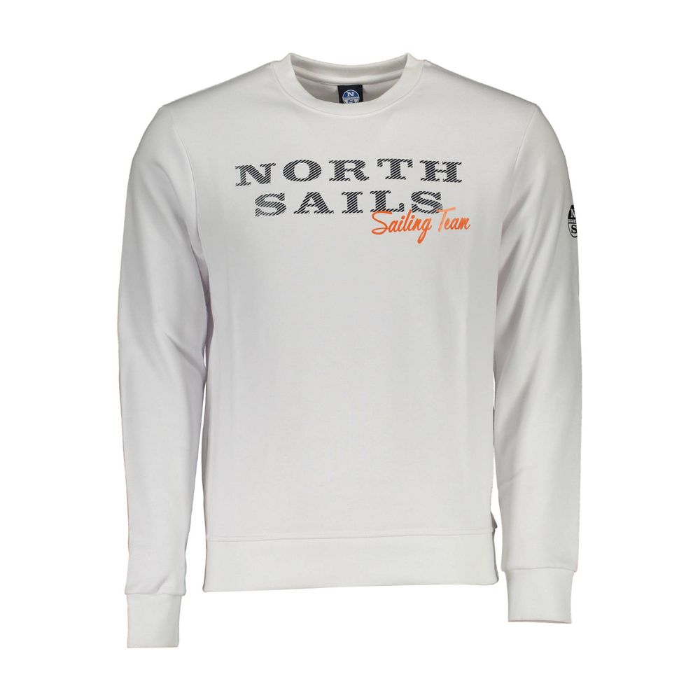 North Sails Weißer Baumwollpullover für Männer