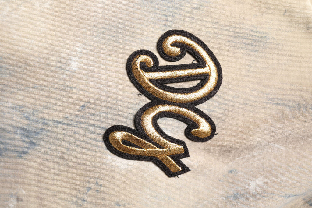 Dolce & Gabbana Beige Tie Dye DG Stickerei Cropped T-Shirt