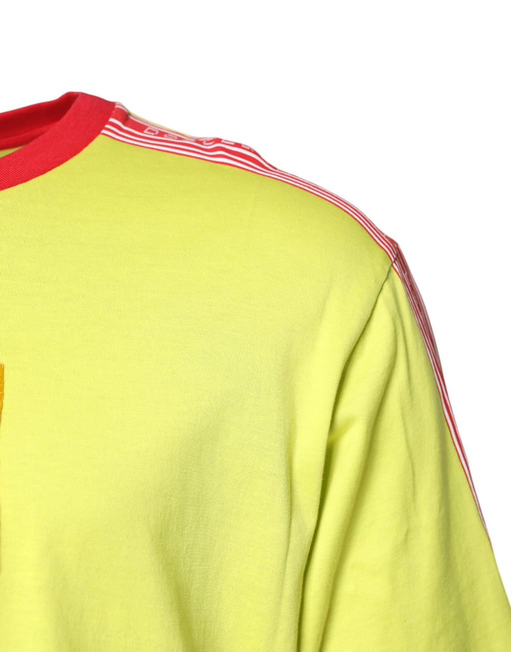 Dolce & Gabbana Grünes T-Shirt mit Rundhalsausschnitt aus Baumwolle 85 Patch