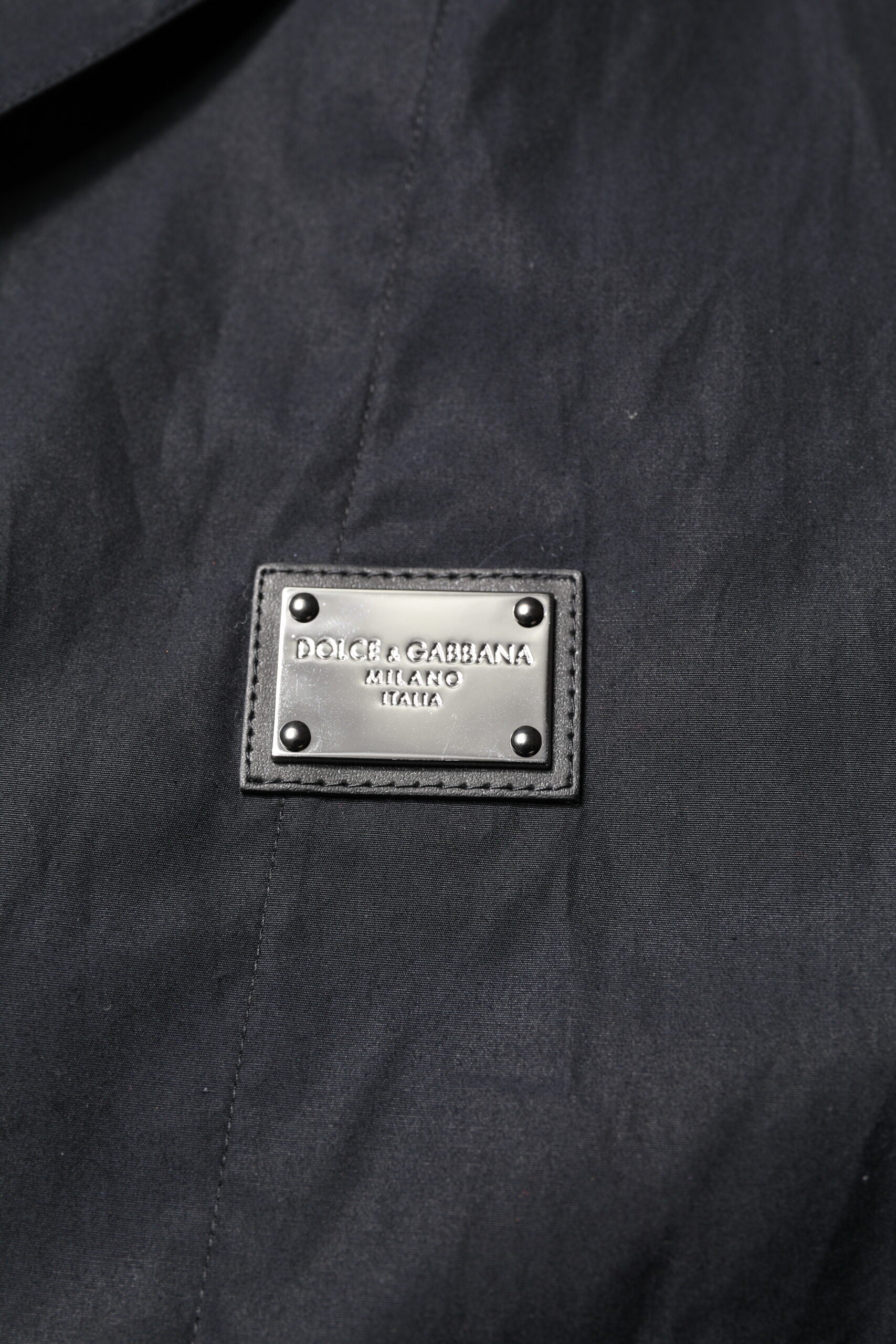 Dolce & Gabbana Schwarzes Hemd mit kurzen Ärmeln und Knopfleiste