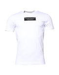 Dolce & Gabbana White Cotton Logo Patch Crew Neck T-shirt