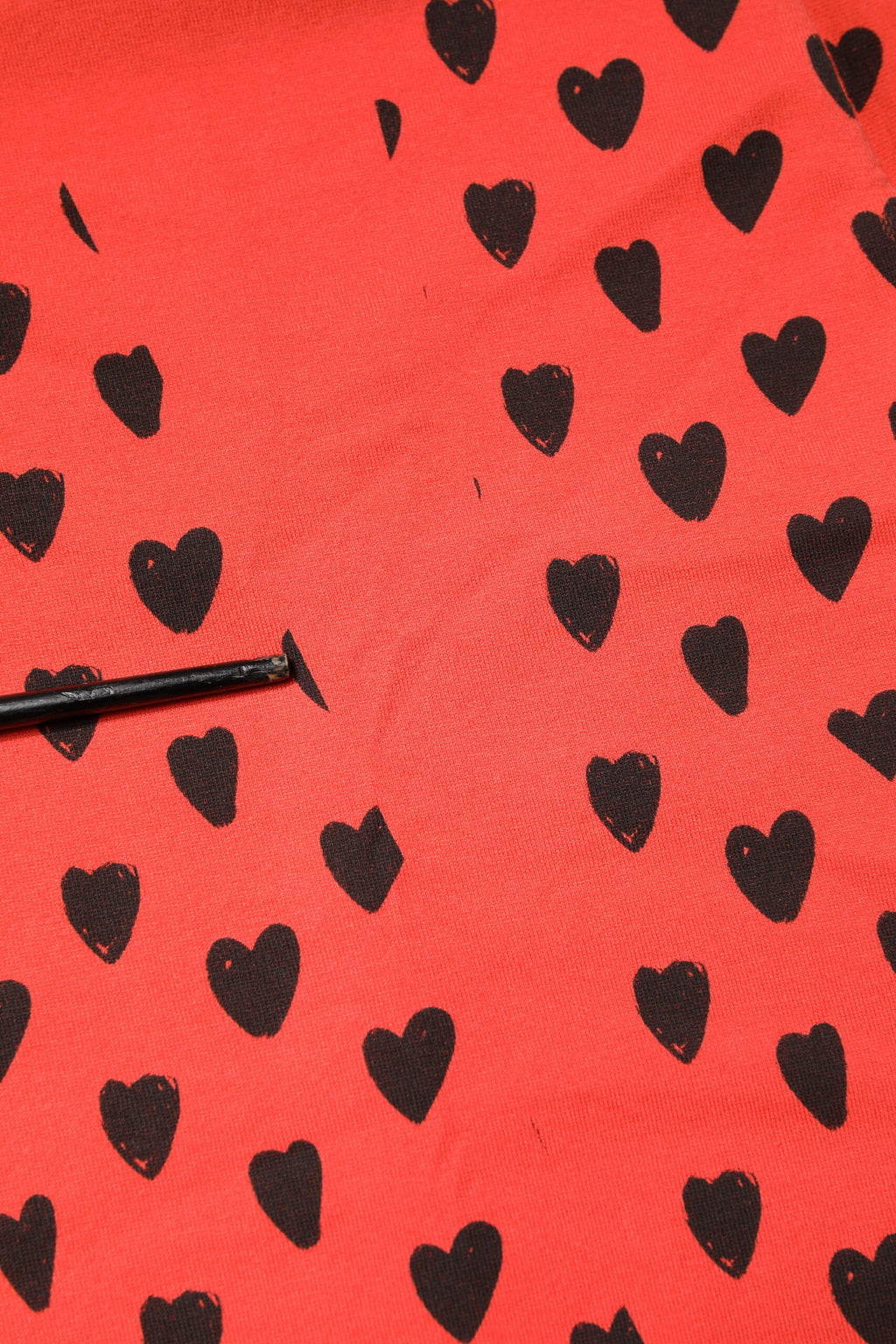 Dolce & Gabbana Rotes ärmelloses DG Heart Logo-T-Shirt aus Baumwolle