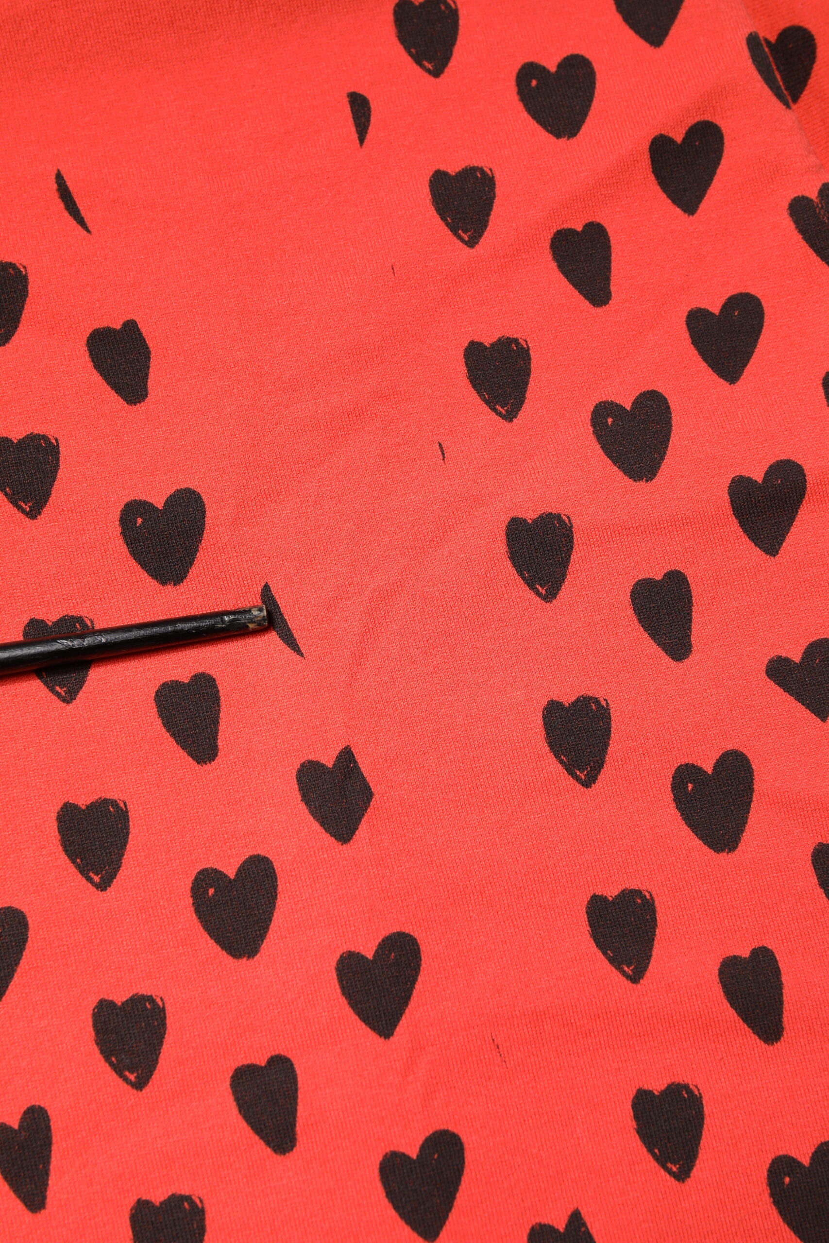 Dolce & Gabbana Rotes ärmelloses DG Heart Logo-T-Shirt aus Baumwolle