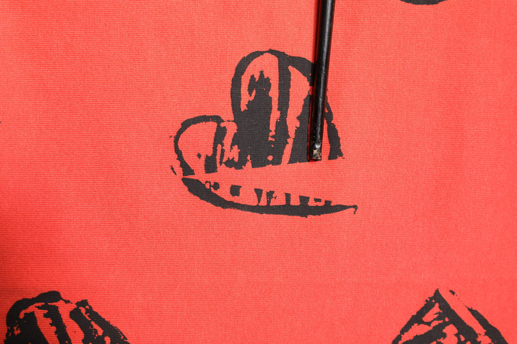 Dolce & Gabbana Rotes Baumwoll-T-Shirt mit kurzen Ärmeln und DG Heart Logo