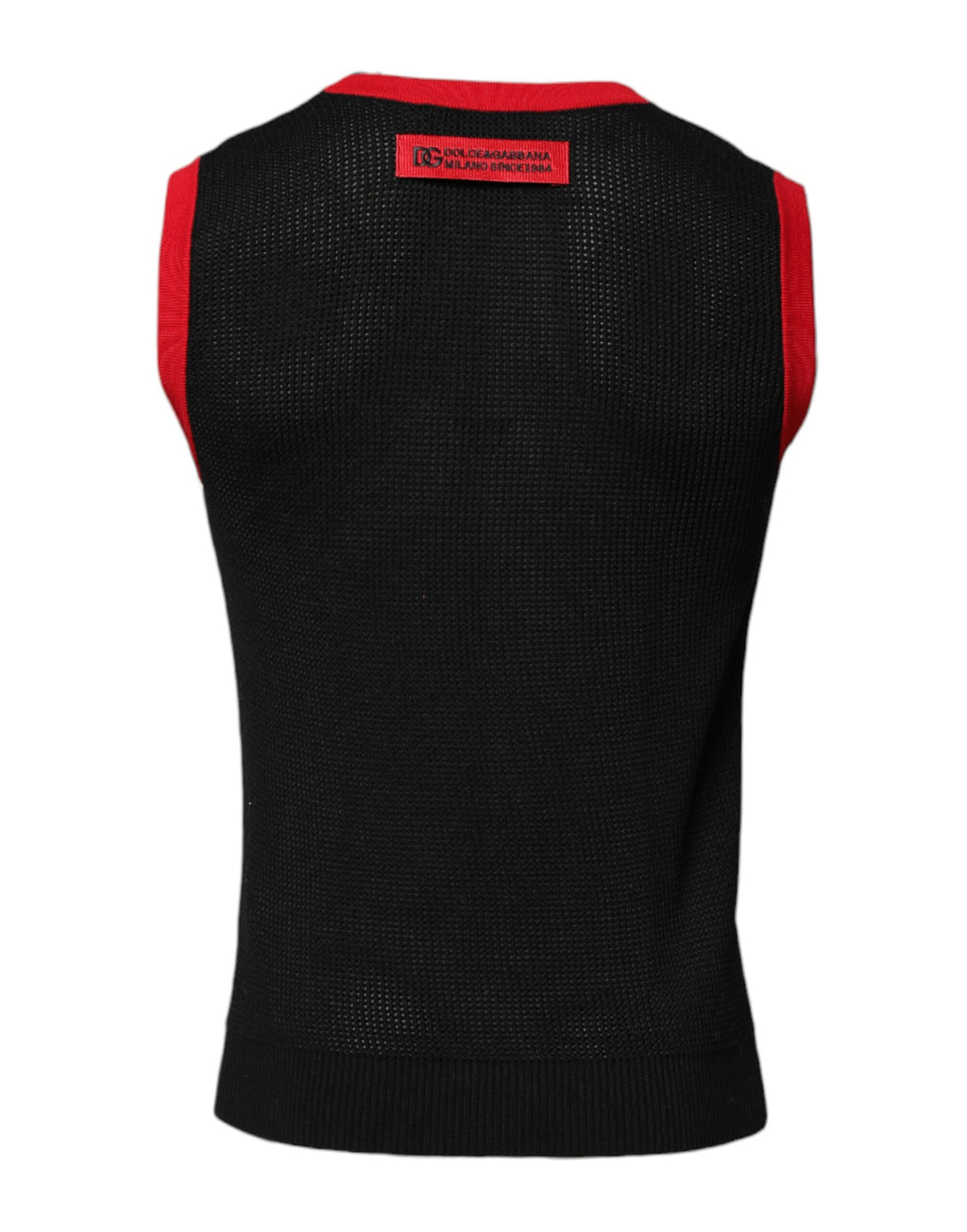 Dolce & Gabbana Schwarzes Baumwoll-T-Shirt mit Rundhalsausschnitt und schmaler Passform