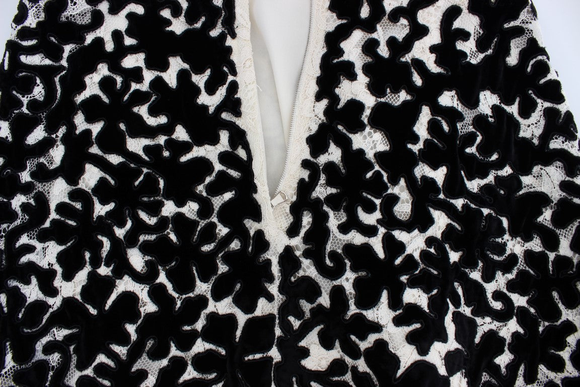 Dolce & Gabbana Langes Ball-Maxikleid mit floraler Spitze Ricamo